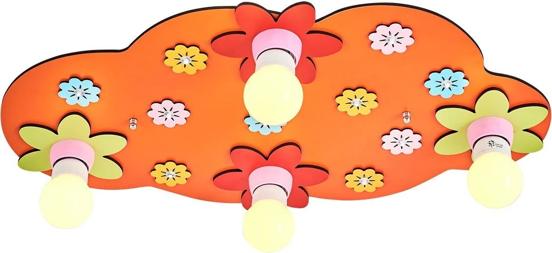 Llambë tavani Opviq, trup druri, ngjyrë portokalli, L1540