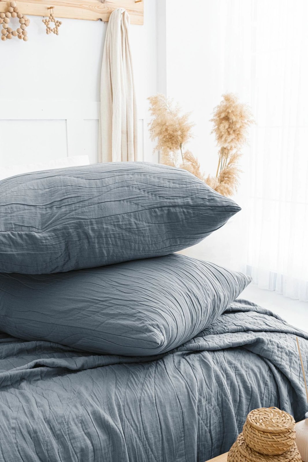 Set mbulesë dysheku dopio, Janna, ngjyrë kaltër