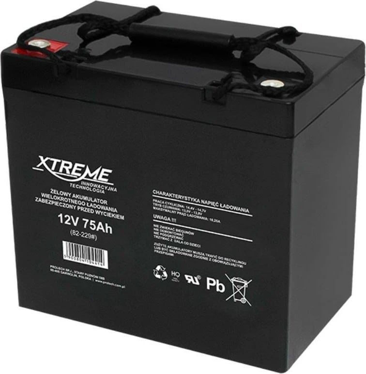 Bateri xhel BLOW XTREME 82-229#, 75Ah, 12V, e zezë Bateri xhel BLOW XTREME 82-229#, 75Ah, 12V, e zezë