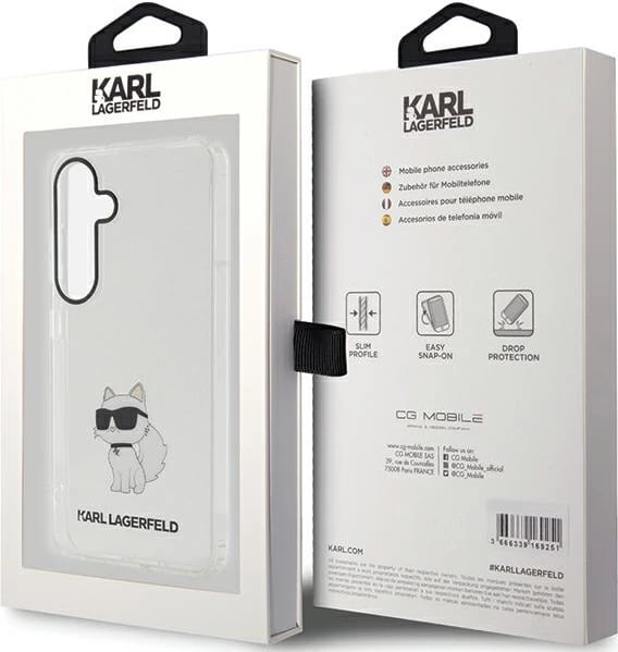 Mbështjellës Karl Lagerfeld IML Choupette për Samsung Galaxy S24, transparent