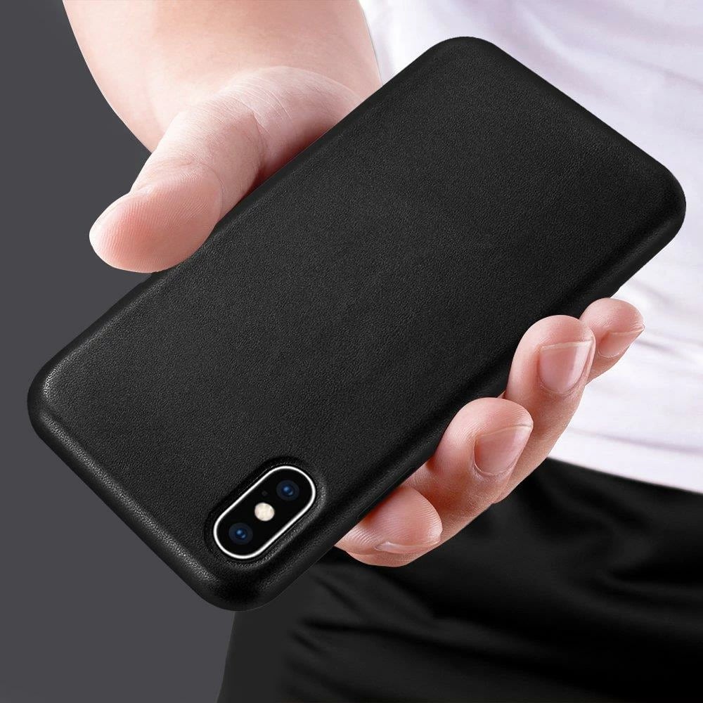 Mbështjellës Hurtel për iPhone 12 mini, eko-lëkurë, i zi