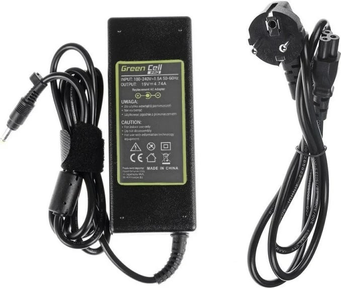 Adapter rryme Green Cell AD14P për HP, 90W, i zi