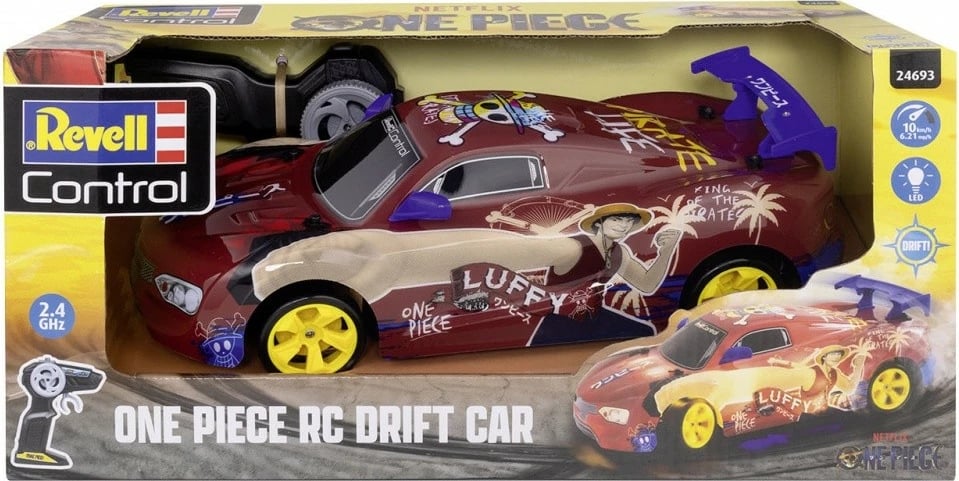 Makine me telekomandë Revell RC One Piece Drift Car 1:18, e kuqe Makine me telekomandë Revell RC One Piece Drift Car 1:18, e kuqe