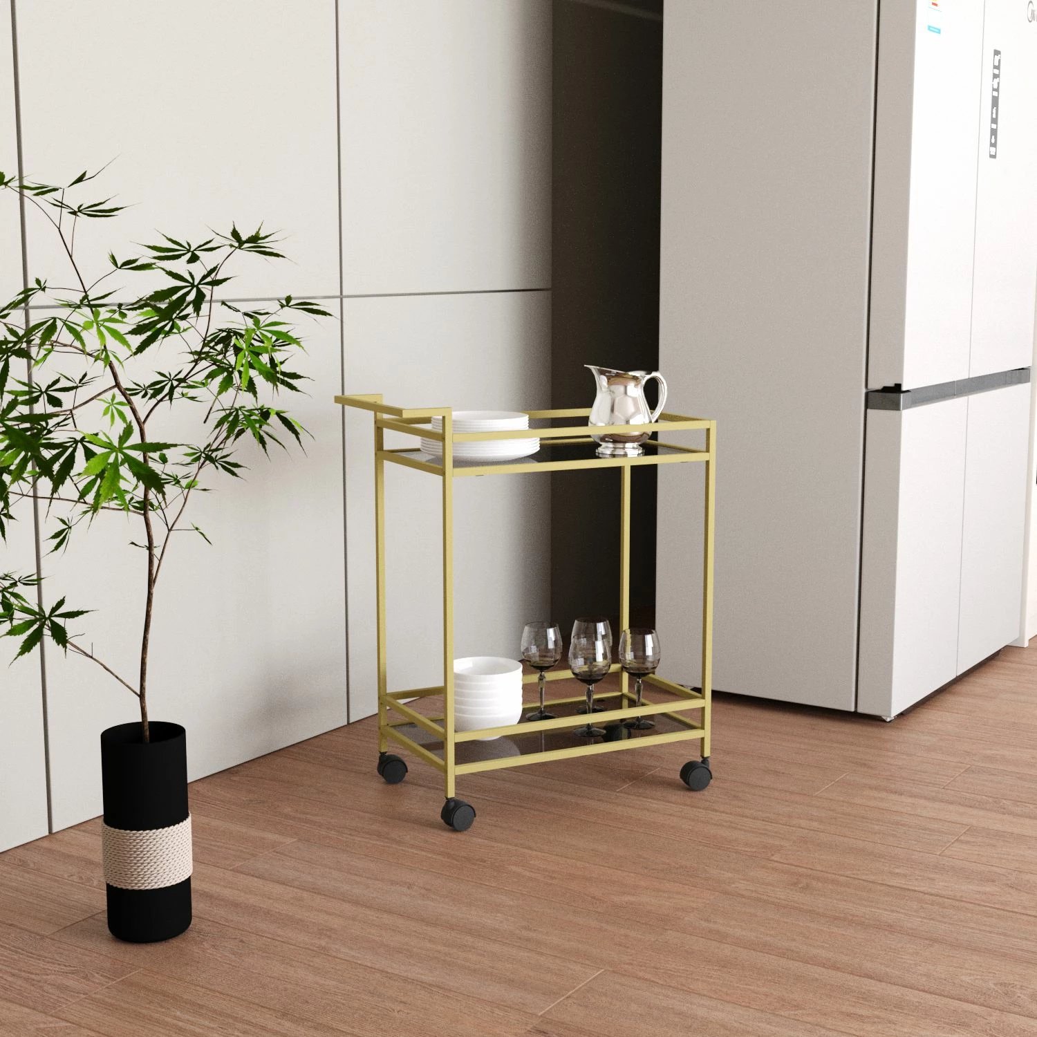 Tavolinë shërbimi Hanah Home, Vortex, ngjyrë ari