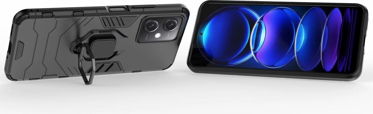 Mbështjellës Hurtel Ring Armor për Xiaomi Redmi Note 12 5G / Poco X5 5G, i zi