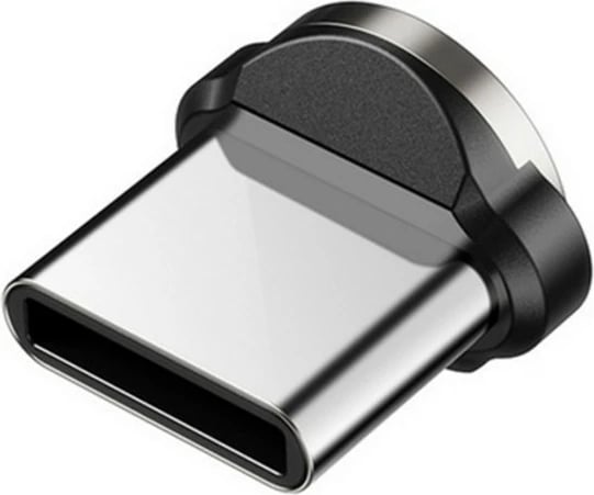 Kabllo magnetike USB-A në USB-C, Maclean, MCE475, 2m, këndore me lidhës rrotullues, e zezë