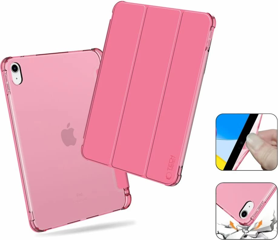 Mbështjellës Tech-Protect SC Pen Hybrid për iPad 10 (2022), Rozë Transparent