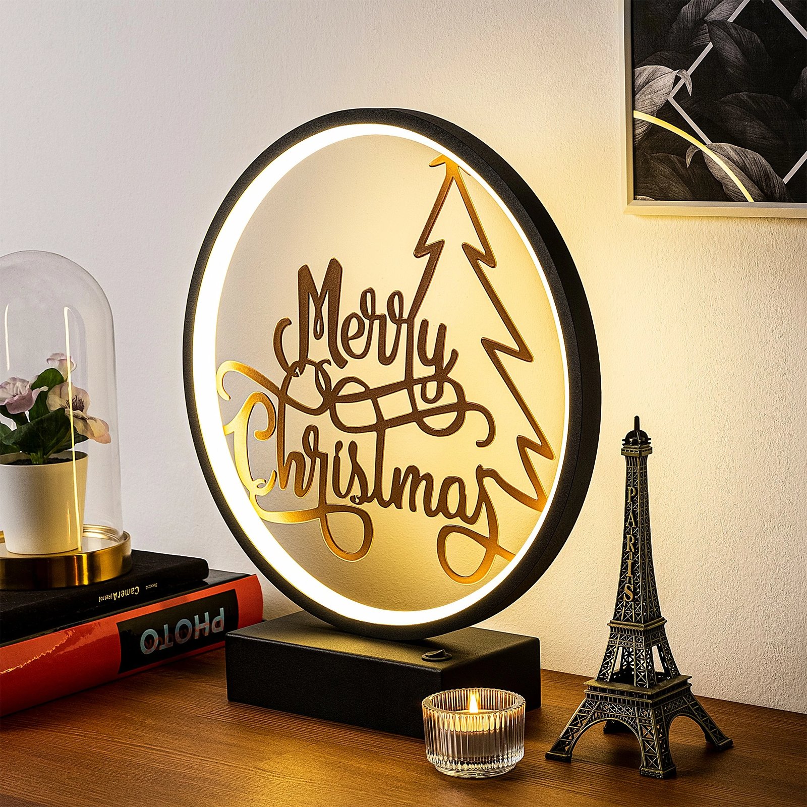 Llambë tavoline Opviq, XMAS2, e zezë dhe bakri