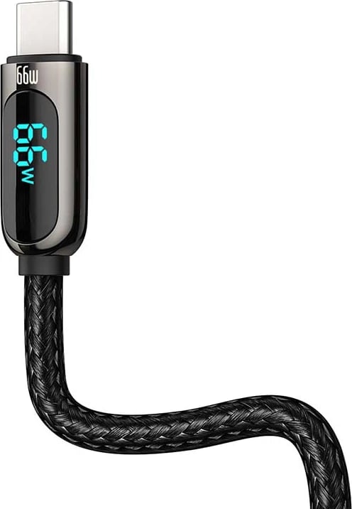Kabllo Baseus Display, USB në USB-C, 66W, 2m, e zezë