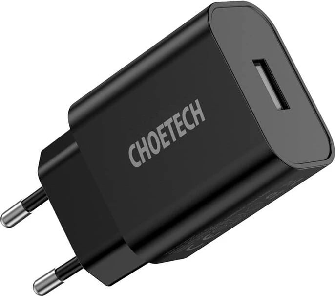 Karikues rrjeti Choetech Q5002-EU, 12W, USB-A, zi