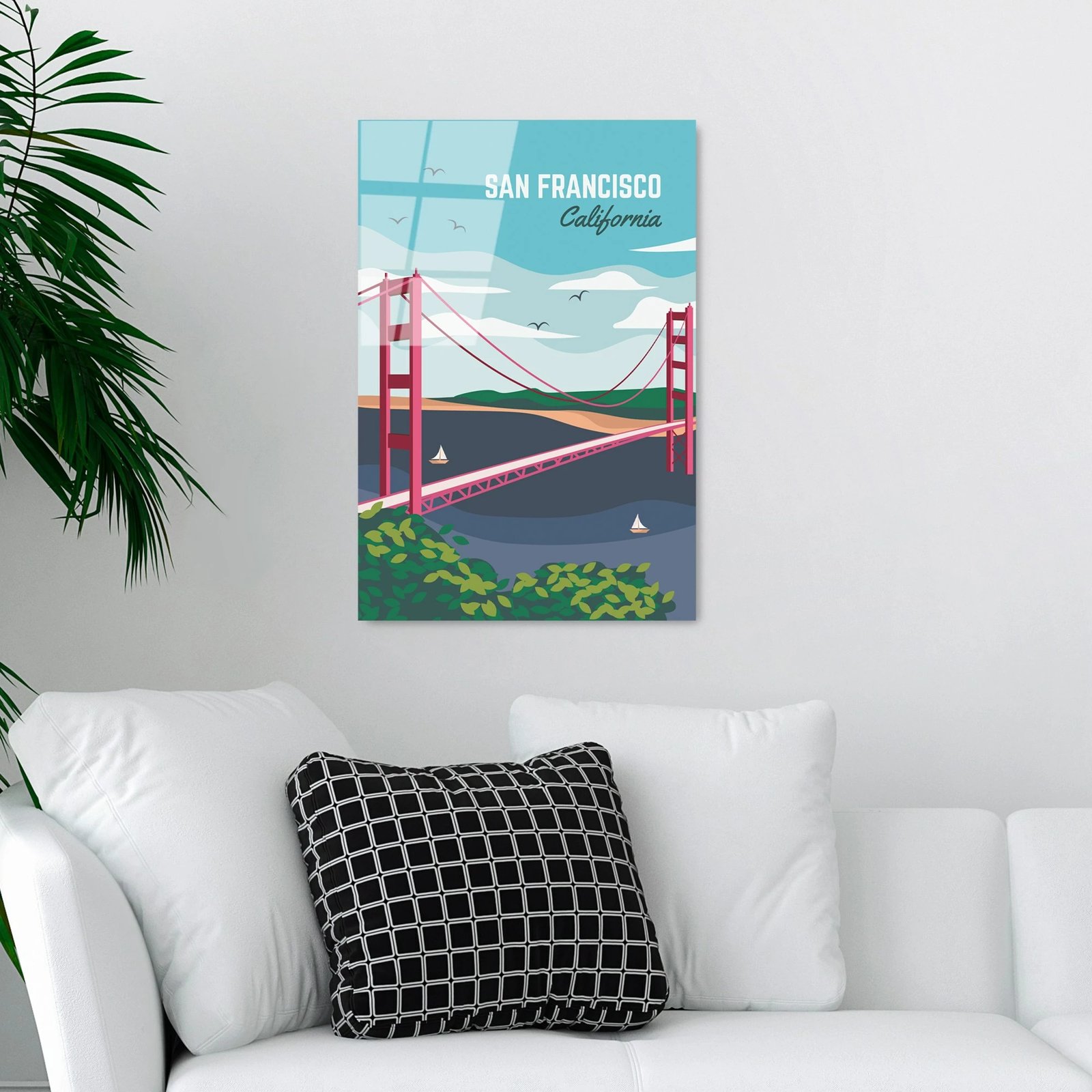 Pikturë dekorative prej xhami të temperuar, Wallity UV-1023, 30x45cm