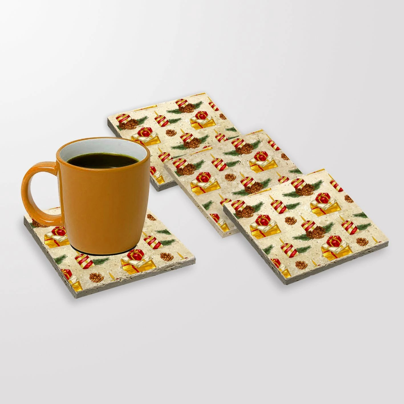 Nënkupa qelqi prej guri natyral, shumëngjyrëshe, set prej 4 copash, Hermia, TBA3028719