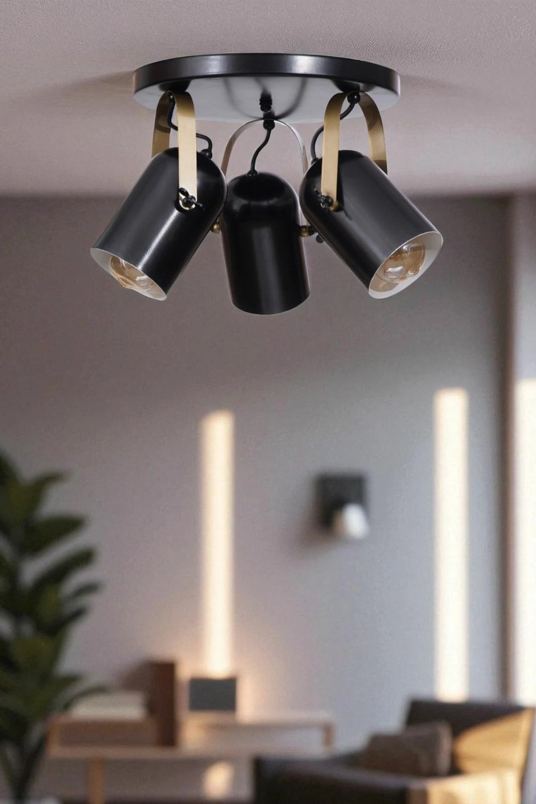 Llambadar metalik Opviq, 8995-3, ngjyrë e zezë dhe ari