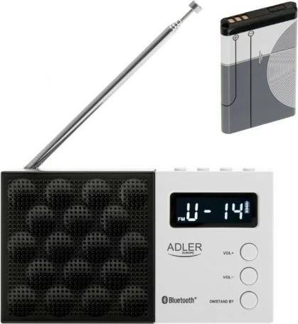 Radio digjitale Adler AD1908 me Bluetooth, USB/SD, e zezë/bardhë Radio digjitale Adler AD1908 me Bluetooth, USB/SD, e zezë/bardhë