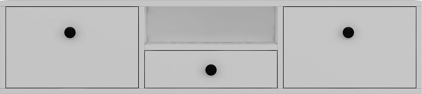 Komodë TV Skye Decor, 1301-DROP-1, e bardhë, e zezë