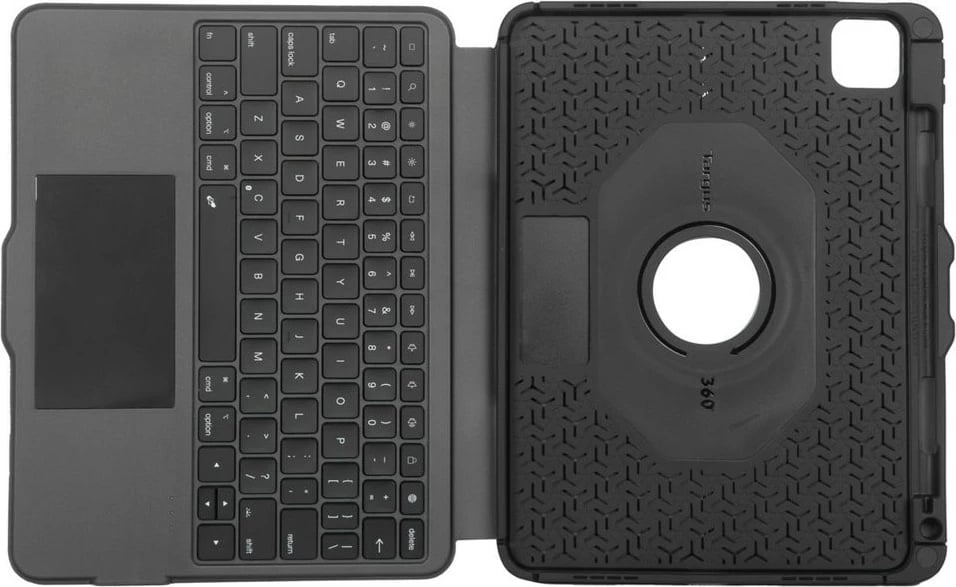 Mbështjellës me tastierë Targus Versavu THZ967DE, Bluetooth, për iPad Air, gjermanisht, e zezë