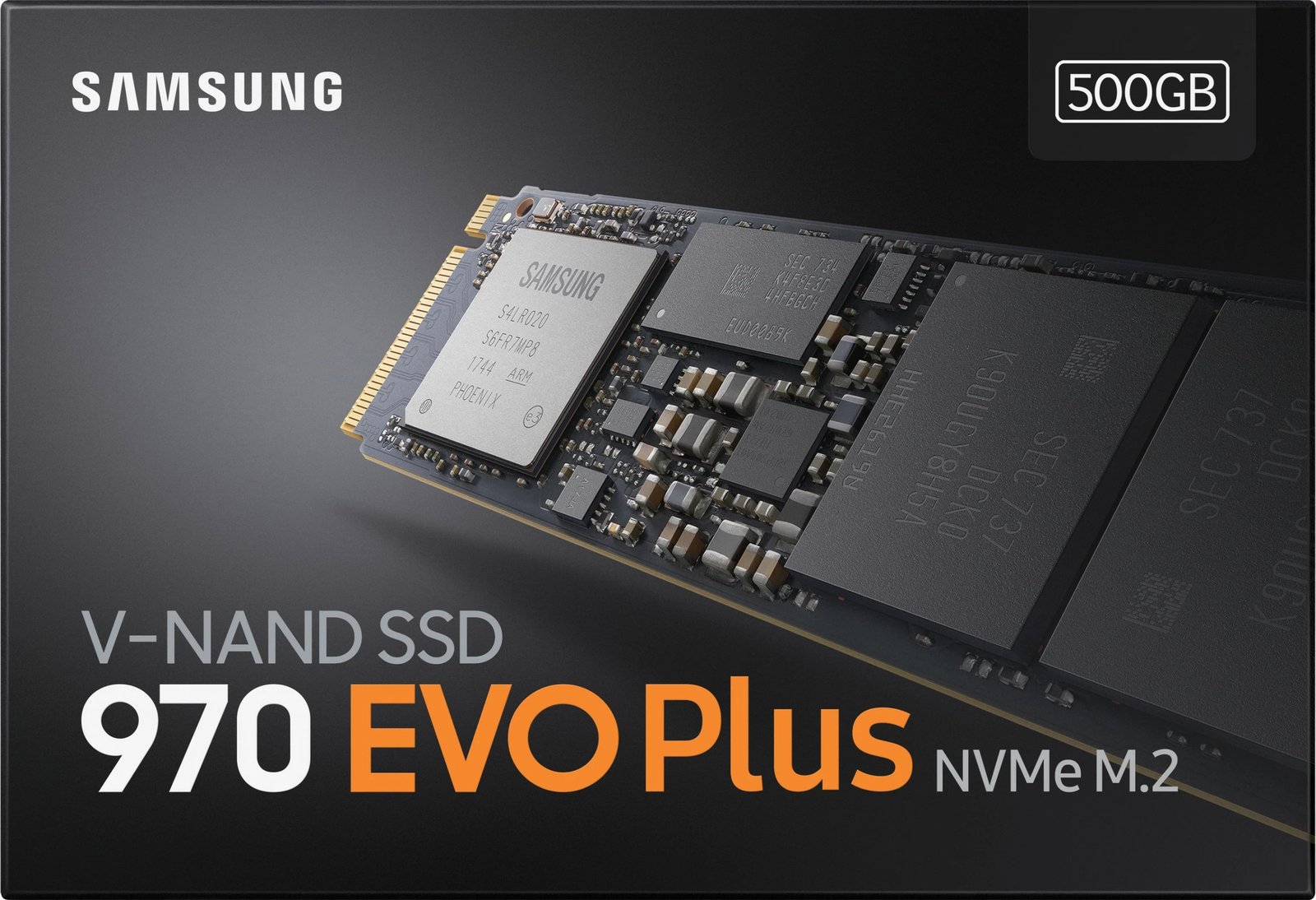 SSD Samsung 970 EVO Plus, 500 GB, M.2, 3500 MB/s