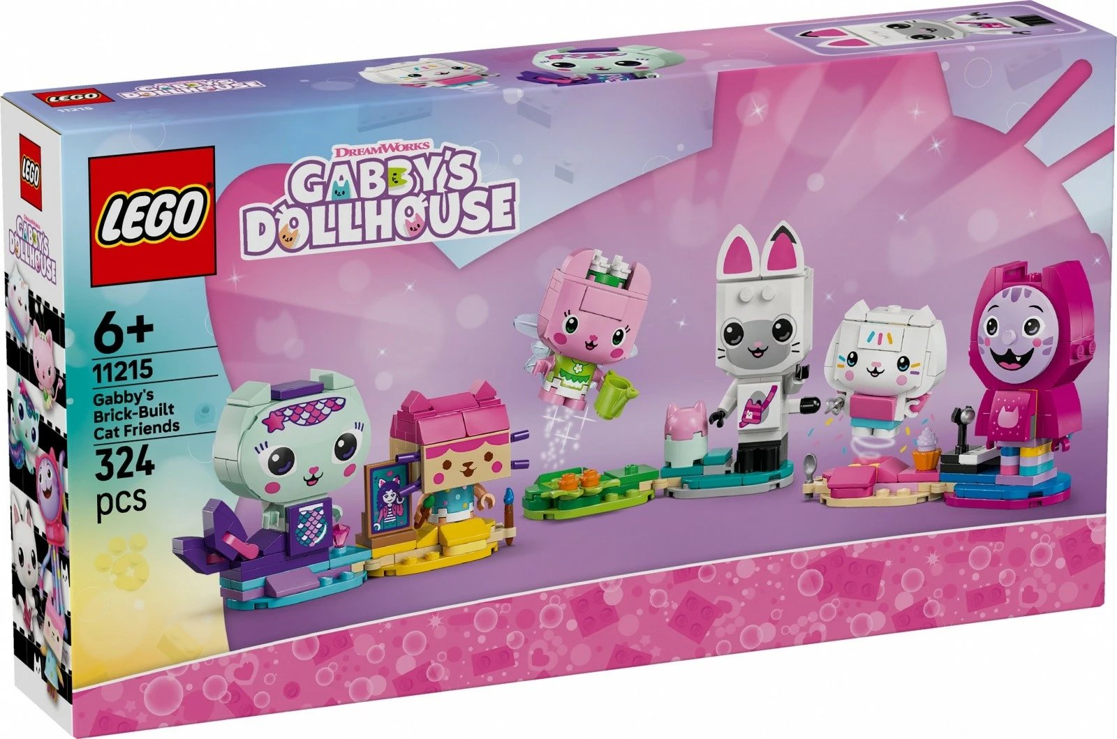 Set ndërtimi LEGO 11215 Gabby's Brick-Built Cat Friends 324 pjesë mosha 6+