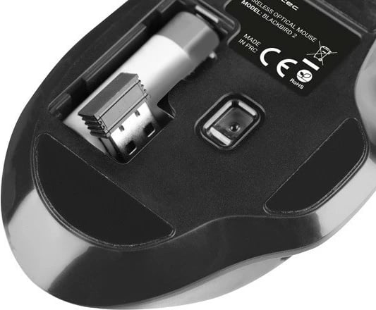Maus wireless Natec Blackbird 2, 1600 DPI, 6 butona, i zi/gri
