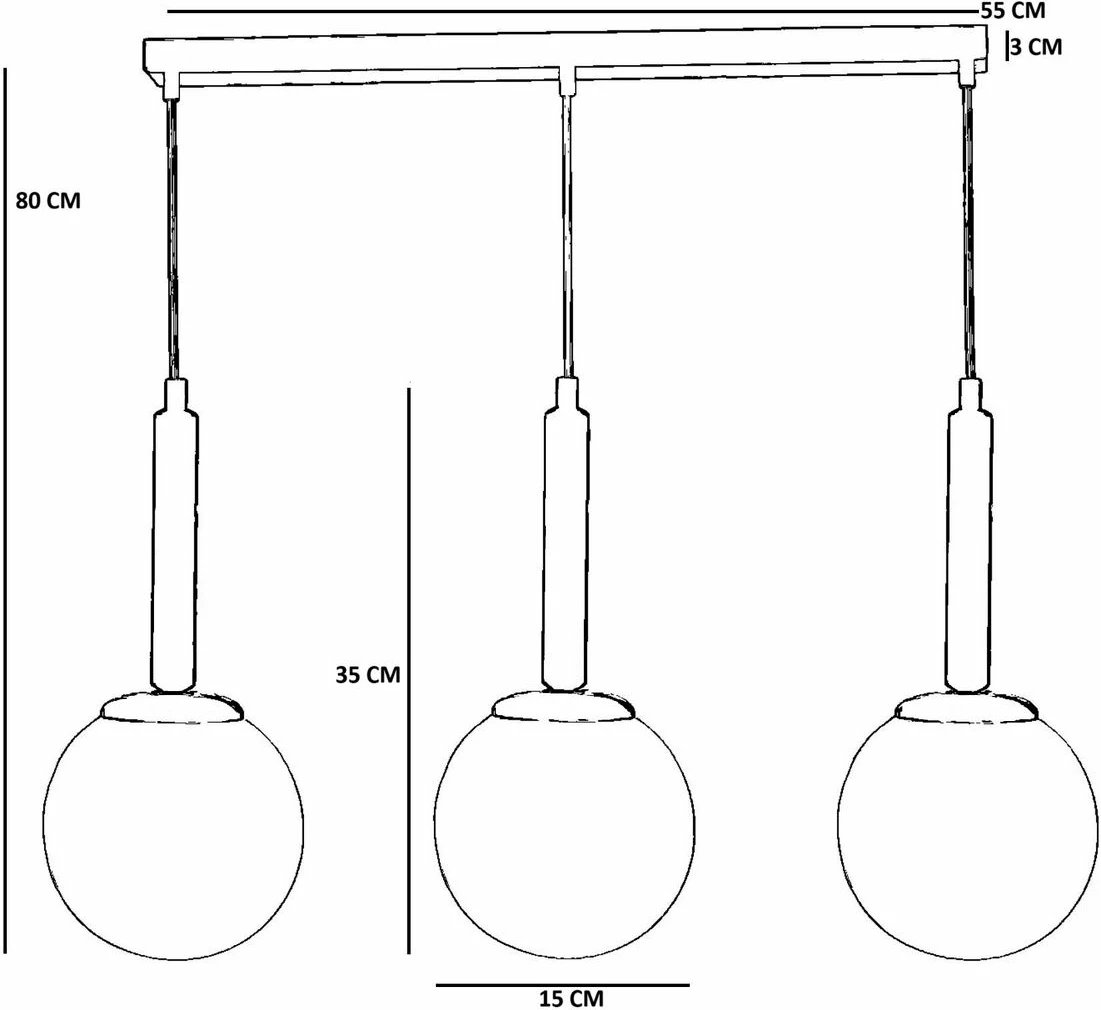Llambadar Opviq, 9059-5, metal dhe xham, gri/zi