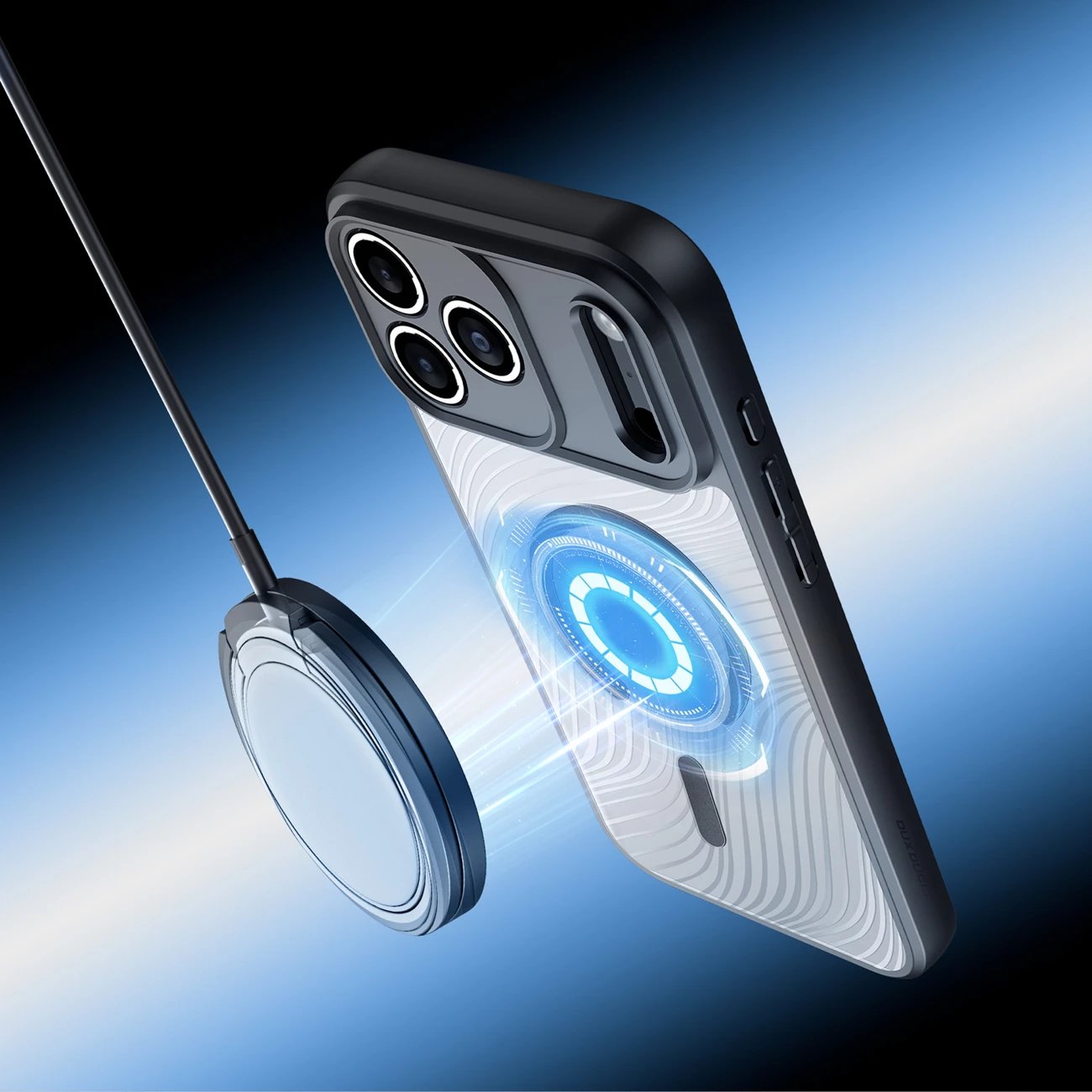 Mbështjellës Dux Ducis AIMO Mag për iPhone 17 Pro, MagSafe, i zi Mbështjellës Dux Ducis AIMO Mag për iPhone 17 Pro, MagSafe, i zi