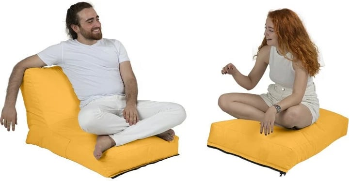 Puf për kopsht, divan Siesta, ngjyrë e verdhë