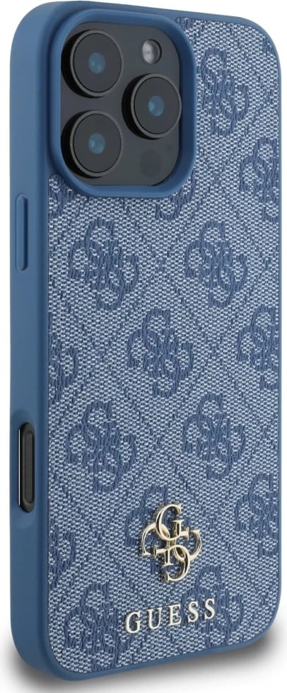 Mbështjellës Guess HC PU 4G Small 4G and Classic MagSafe për iPhone 16 Pro Max, Blu