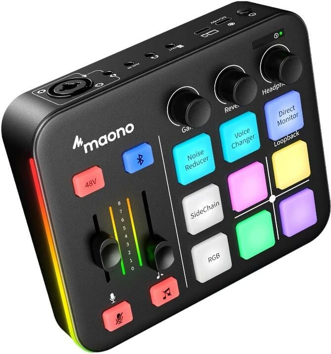 Kartë zanore Maono G1 Neo, e jashtme, me ndriçim RGB, e zezë