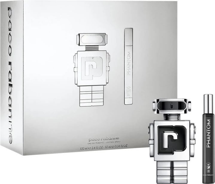 Eau de Toilette për meshkuj Paco Rabanne Phantom, 100ml + 10ml Eau de Toilette për meshkuj Paco Rabanne Phantom, 100ml + 10ml