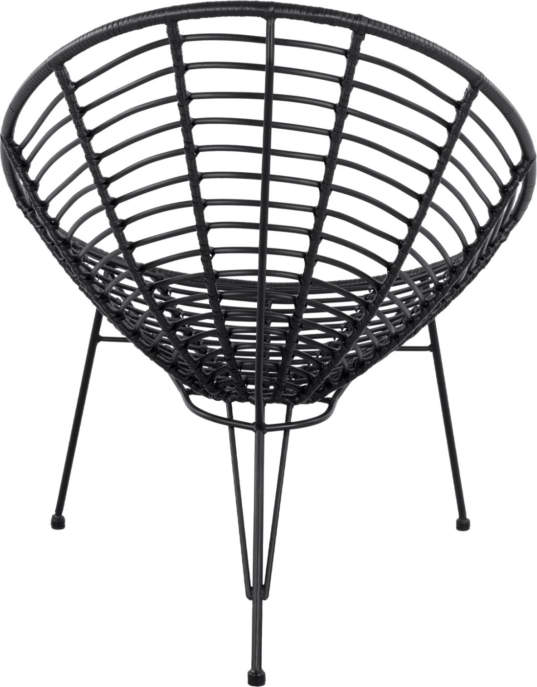 Karrige ALLEGRA, tipi fole, metalike, thurje, ngjyrë e zezë, 73x83x86 cm