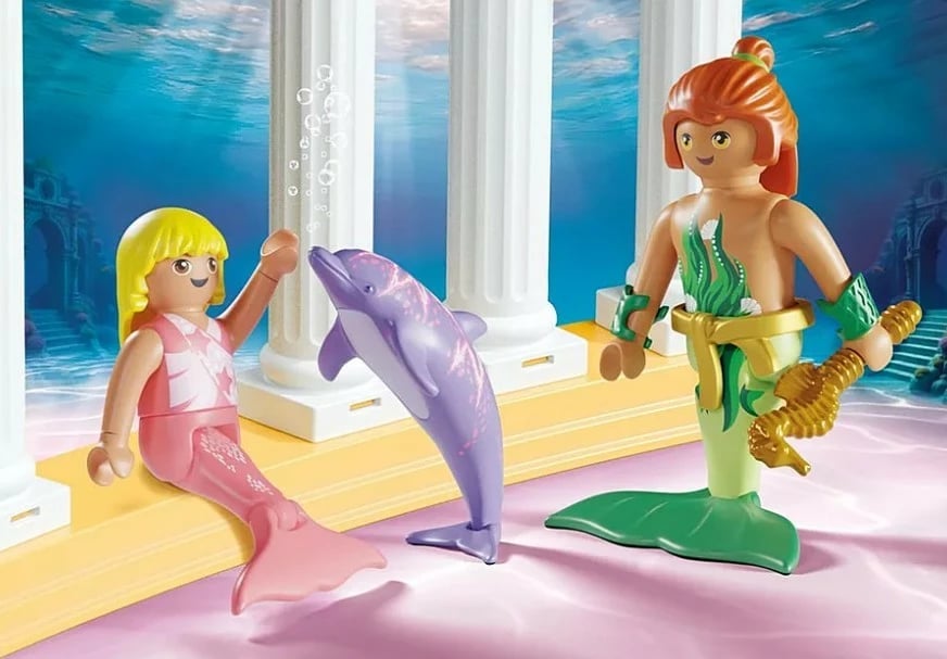 Set lodrash Playmobil Princess Magic 71861 me figura sirenash dhe delfinë, 49 pjesë