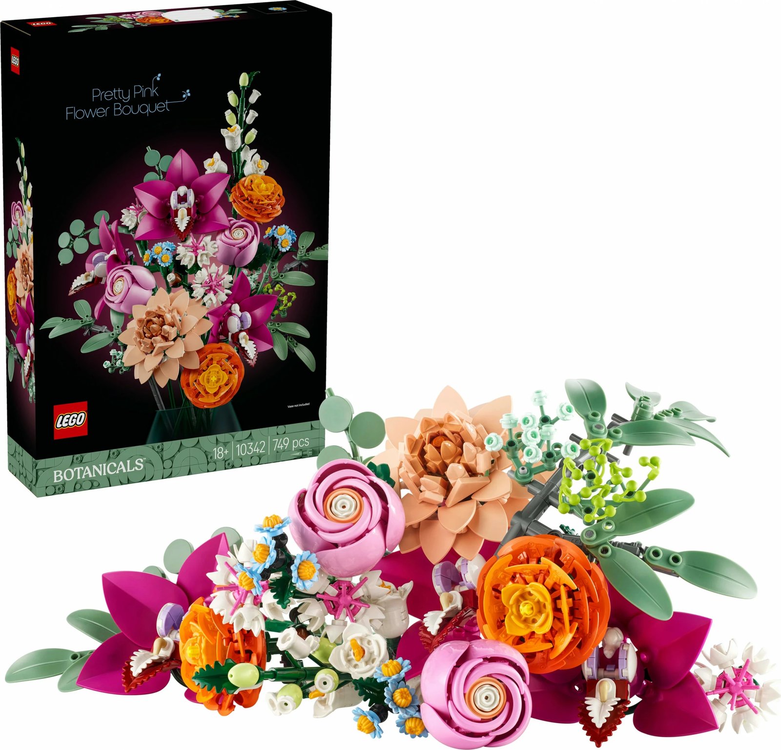 Set ndërtimi LEGO Botanicals Schöner Rosafarbener Blumenstrauß 10342, shumëngjyrësh Set ndërtimi LEGO Botanicals Schöner Rosafarbener Blumenstrauß 10342, shumëngjyrësh