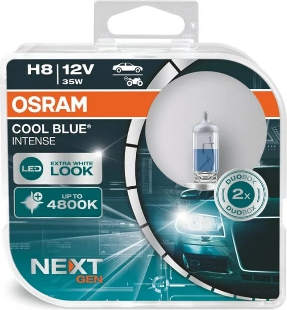 Llamba Osram Cool Blue Intense, H8, 35W, 12V, set prej 2 copë