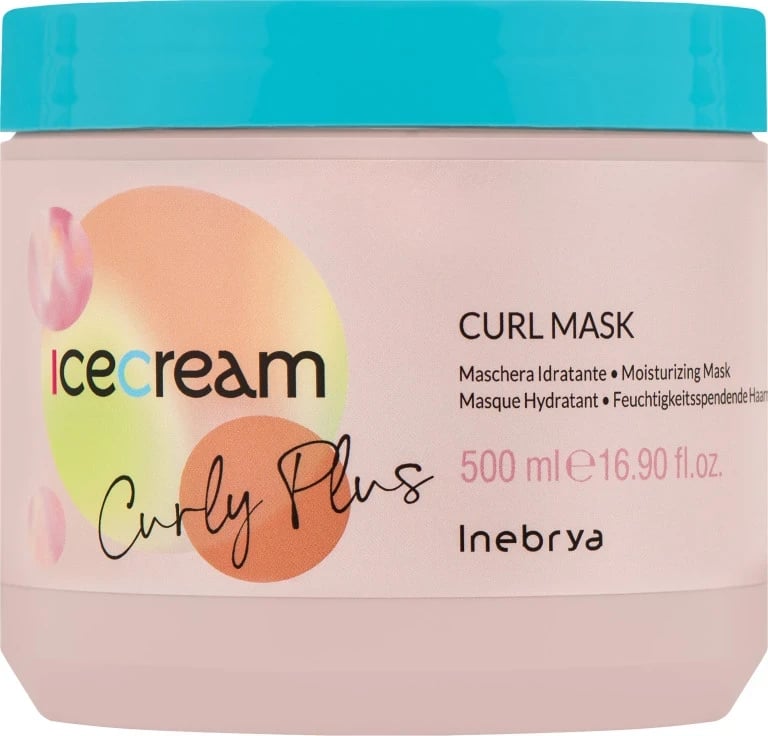 Maskë për flokë Kacurrela Inebrya Ice Cream Curly Plus, 500 ml