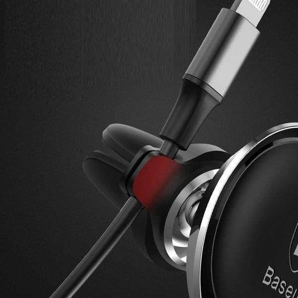 Mbajtës magnetik për celular Baseus C40141201913-00, për ventilator të makinës, zi/kuqe