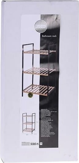 Raft bambu KOOPMAN me 3 rafte, H70x38x32.5cm Raft bambu KOOPMAN me 3 rafte, H70x38x32.5cm