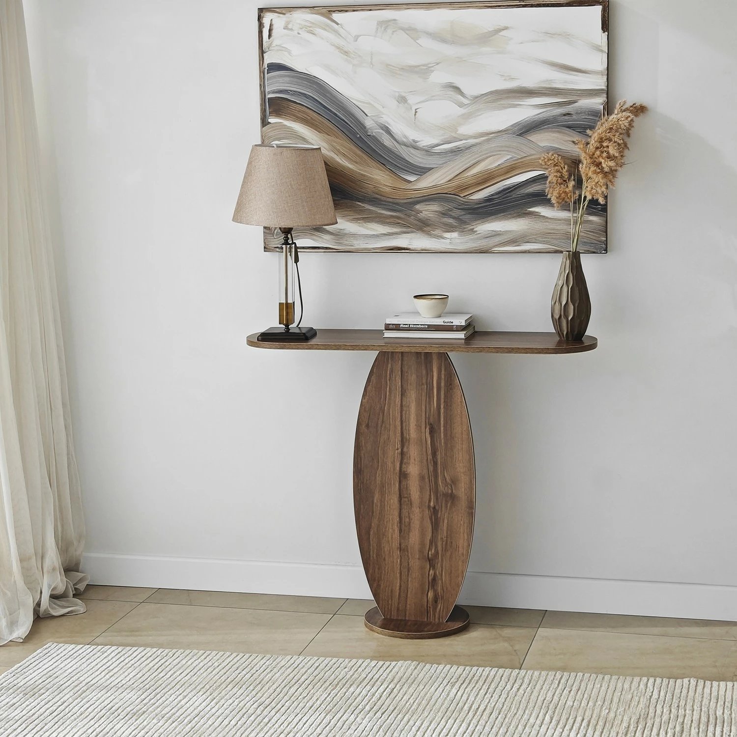 Komodë Hanah Home Ellittica, ngjyrë arre