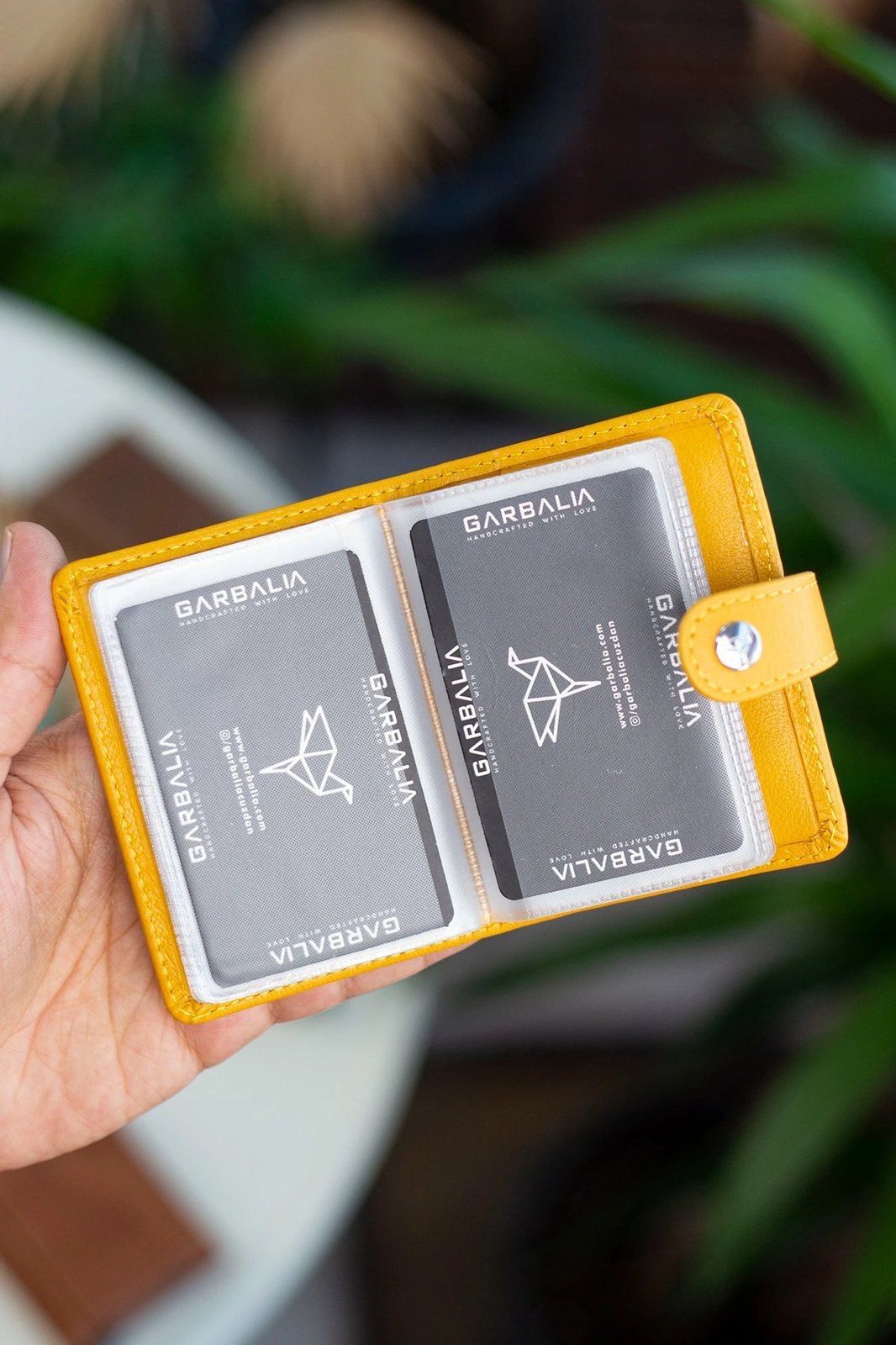 Portofol unisex Zoozie Bags, ngjyrë mustard, Pekin