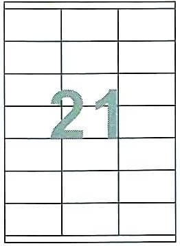 Etiketa vetëngjitëse NEXT 70x42.3mm, 21/φ, 100 fletë A4, të bardha