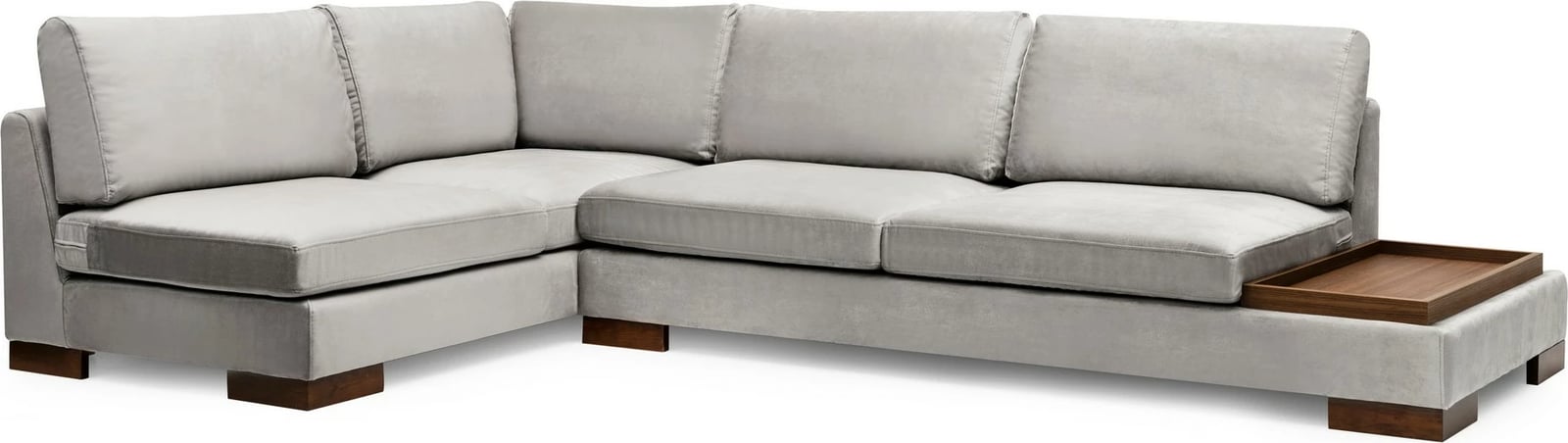 Këndare Atelier del Sofa Tulip, kënd i majtë, pa puf, ngjyrë gri e çelët