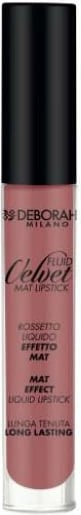 Buzëkuq i lëngshëm mat Deborah Milano Fluid Velvet Lipstick 14, ngjyrë rozë nude