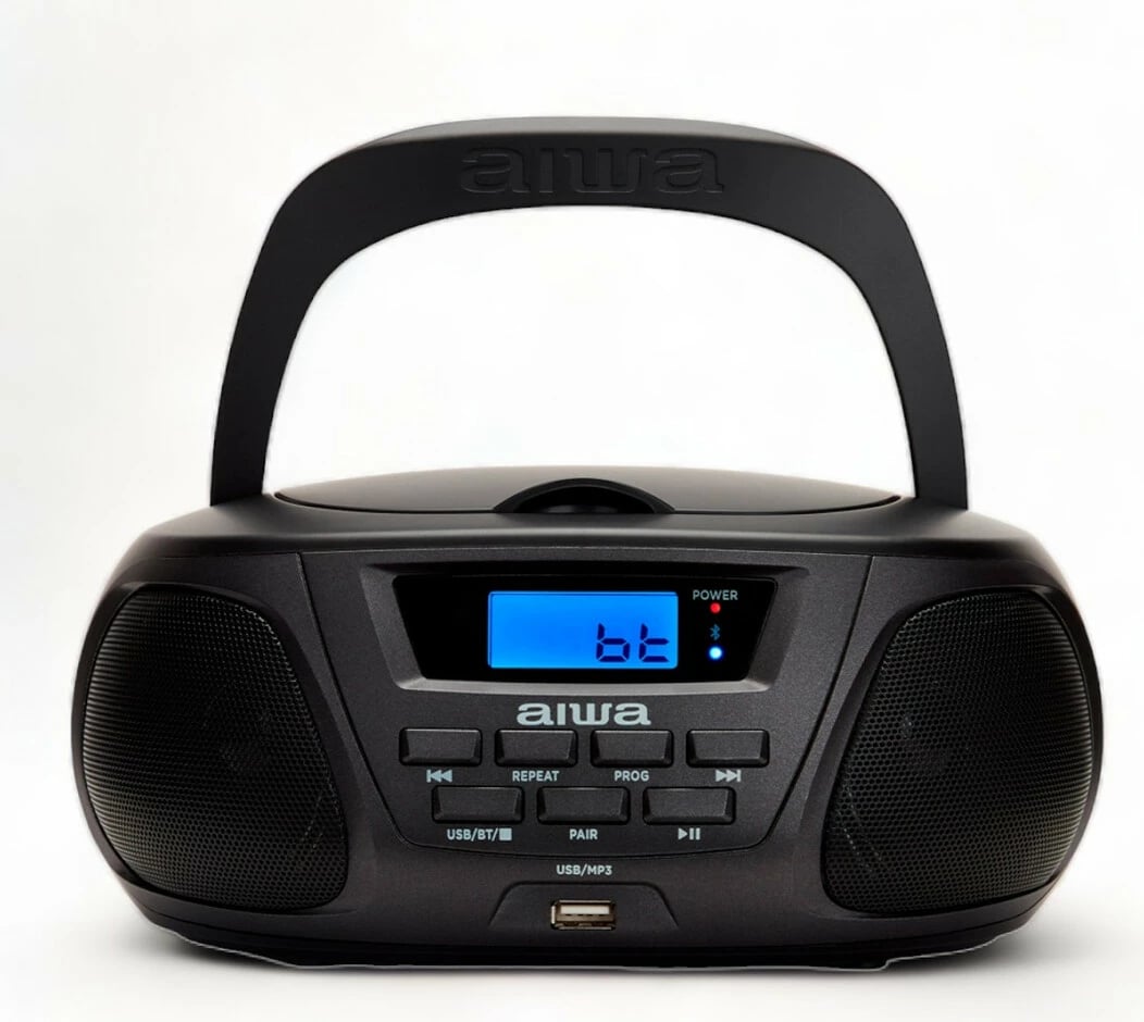 Radio Boombox Portativ me Bluetooth, CD dhe MP3 AIWA BBTU-300BKMKII (Zezë)