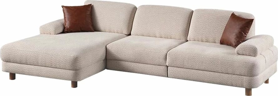 Kënd-sofë krevate Atelier del Sofa, kënd i majtë, ngjyrë krem