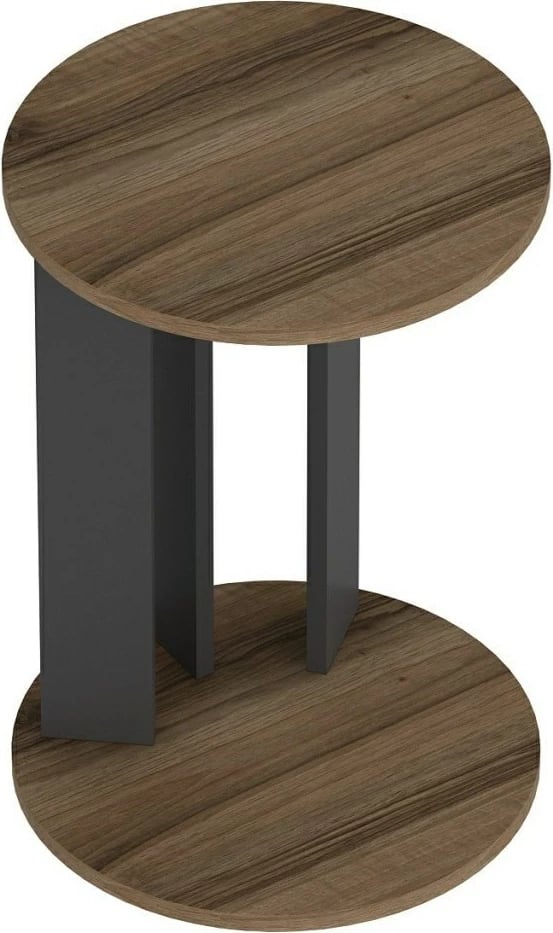 Tavolinë anësore Hanah Home, ngjyrë arre dhe antracit, Ema