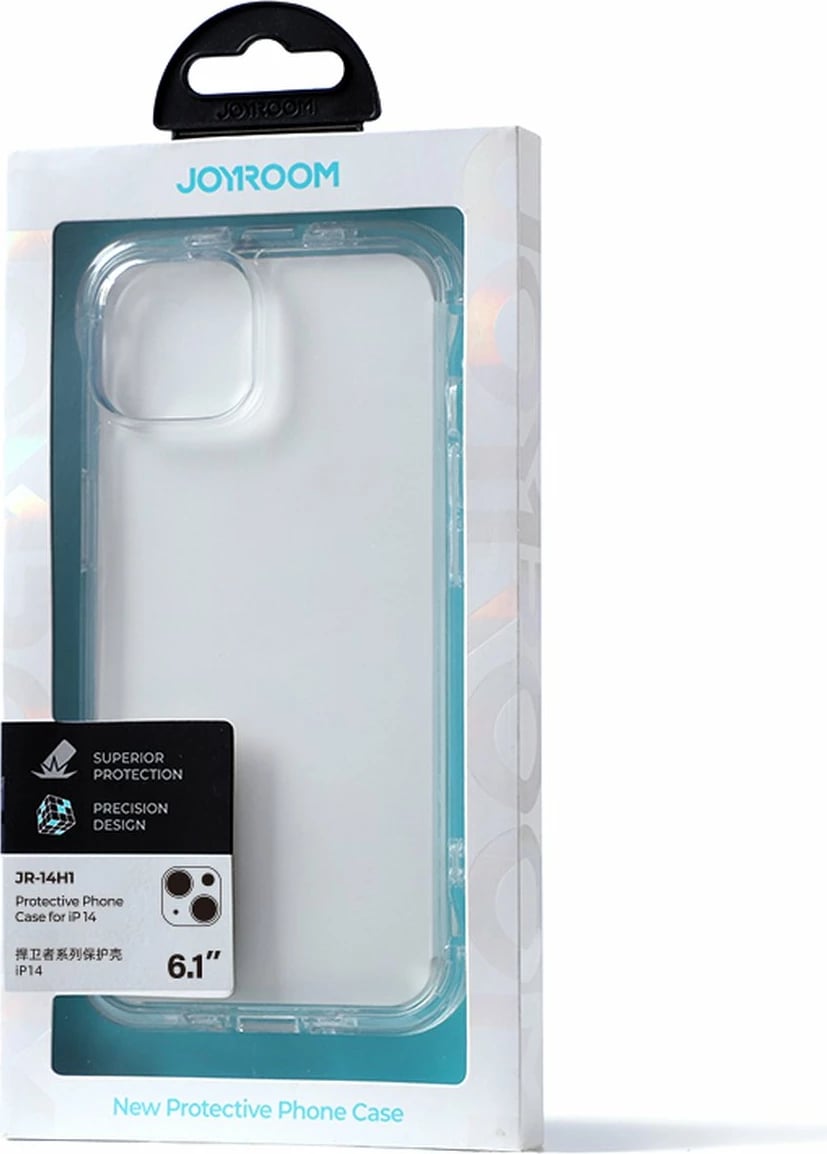Mbështjellës Joyroom Defender Series JR-14H1 për iPhone 14, me mbajtëse, Transparent