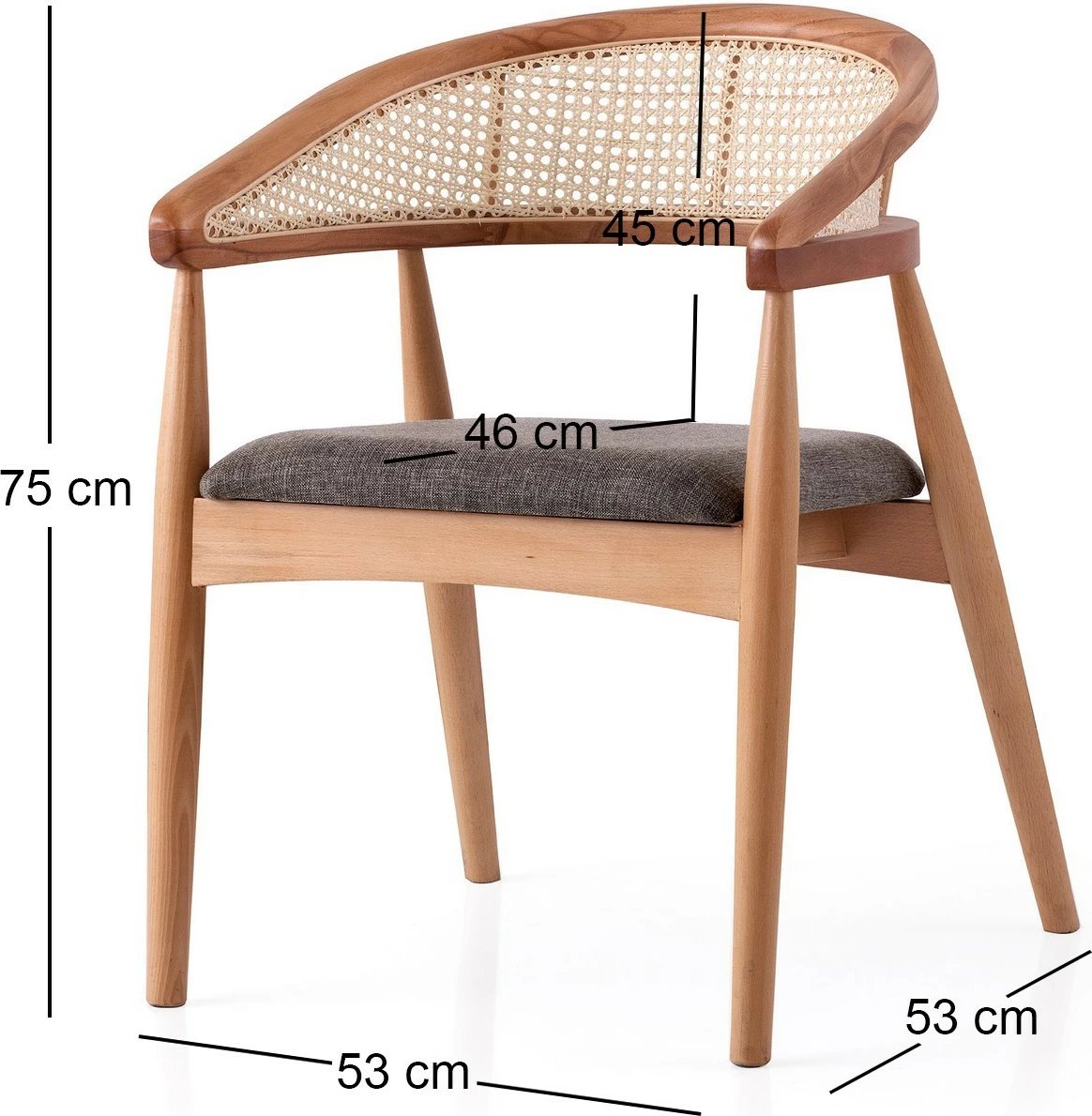 Karrige Skye Decor, atlas, 4353, ngjyrë lisi dhe kafe e çelët