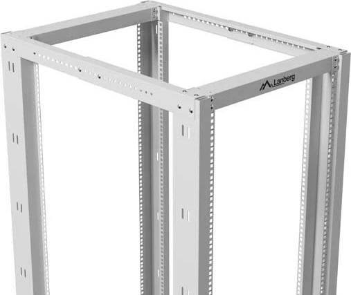 stendë rafti e hapur 19", Lanberg OR01-6032-S, 32U, 600x1000 mm, kapacitet 600 kg, gri RAL 7035