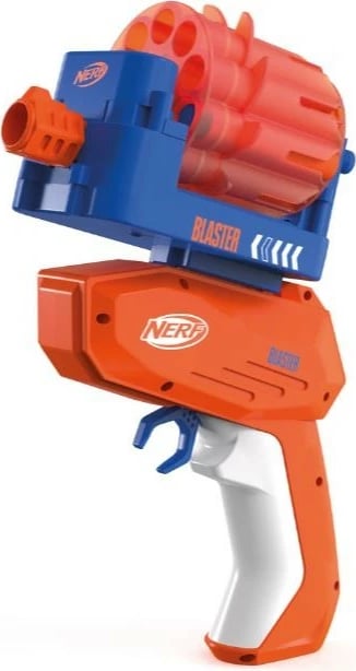 Makine RC Carrera Nerf Blasting 2.4GHz, me telekomandë, 10 shigjeta, Blu/Portokalli