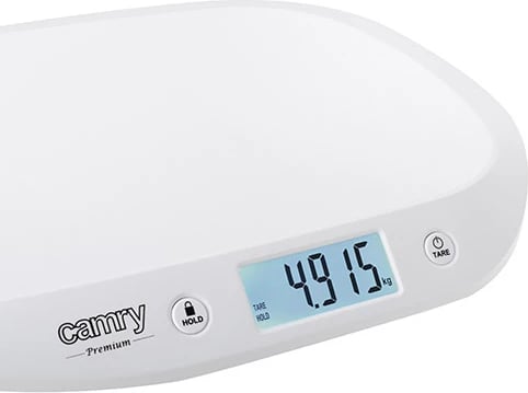 Peshore bebe, Camry CR 8185, 20 kg 5 g, kg/lb/oz, Auto-HOLD Tare LCD, e bardhë Peshore bebe, Camry CR 8185, 20 kg 5 g, kg/lb/oz, Auto-HOLD Tare LCD, e bardhë
