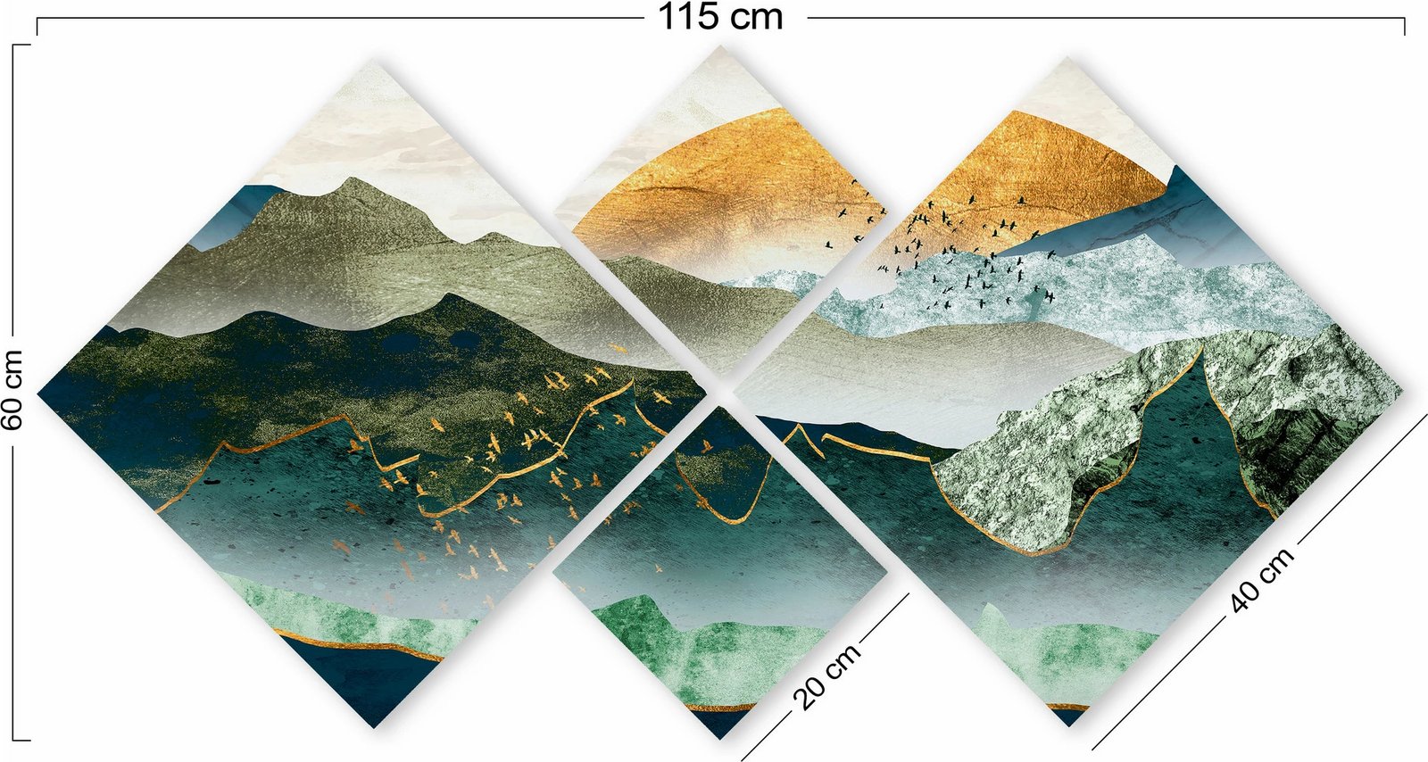 Pikturë dekorative MDF (4 pjesë), Wallity, 4MDF1704053230